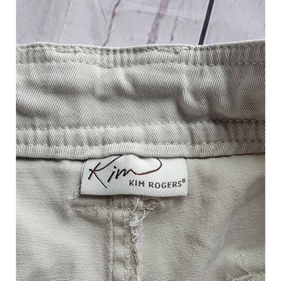 Kim Rogers Cargo Capri Back Flap Pockets Women's size 6 Light Beige Pants - Picture 5 of 10